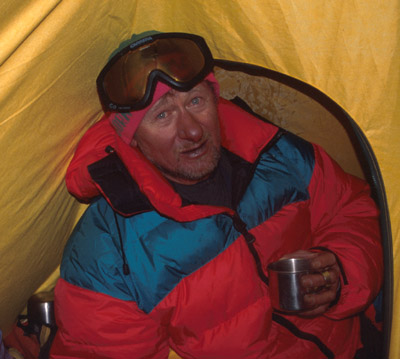 Martin Gabl�k po n�vrate z vrcholu do tretieho t�bora.