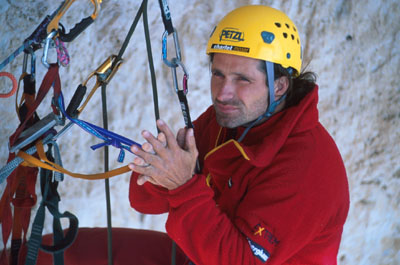 Alex Huber pred �al��m pokusom.