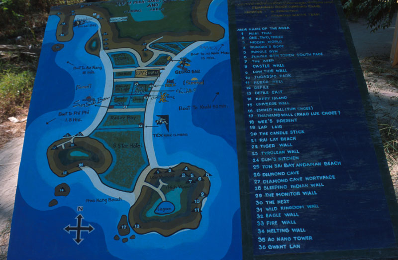 Mapka Phranangu s vyzna�en�mi sektormi